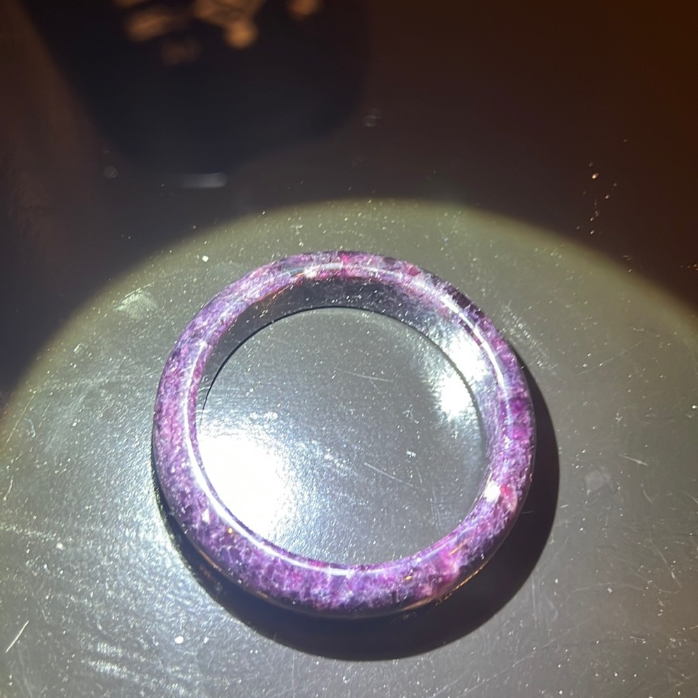 Purple mica or Lepidolite bangle